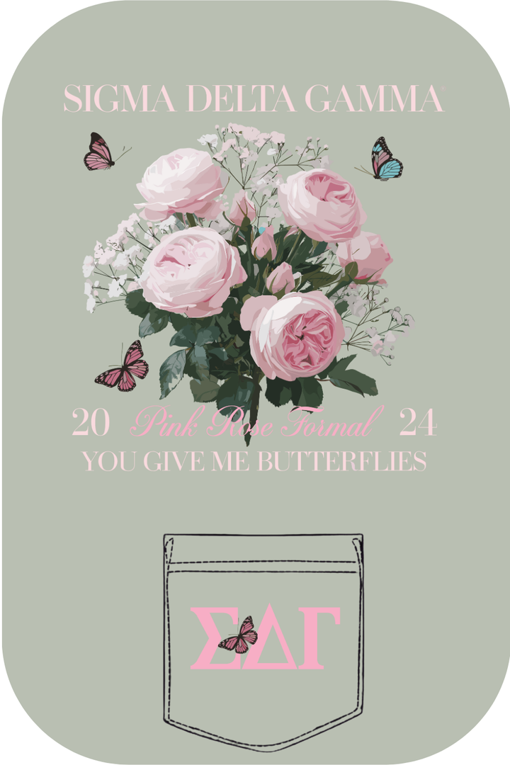 Custom Sigma Gamma Delta Pink Rose Formal