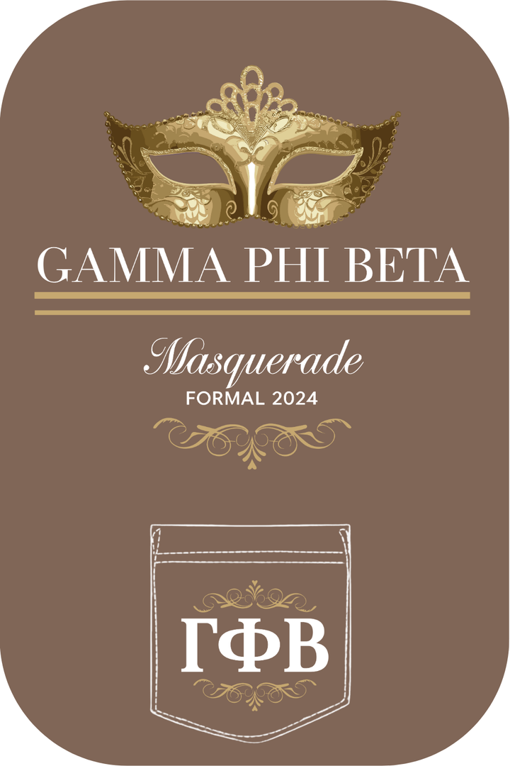 Custom Gamma Phi Beta Masquerade Formal