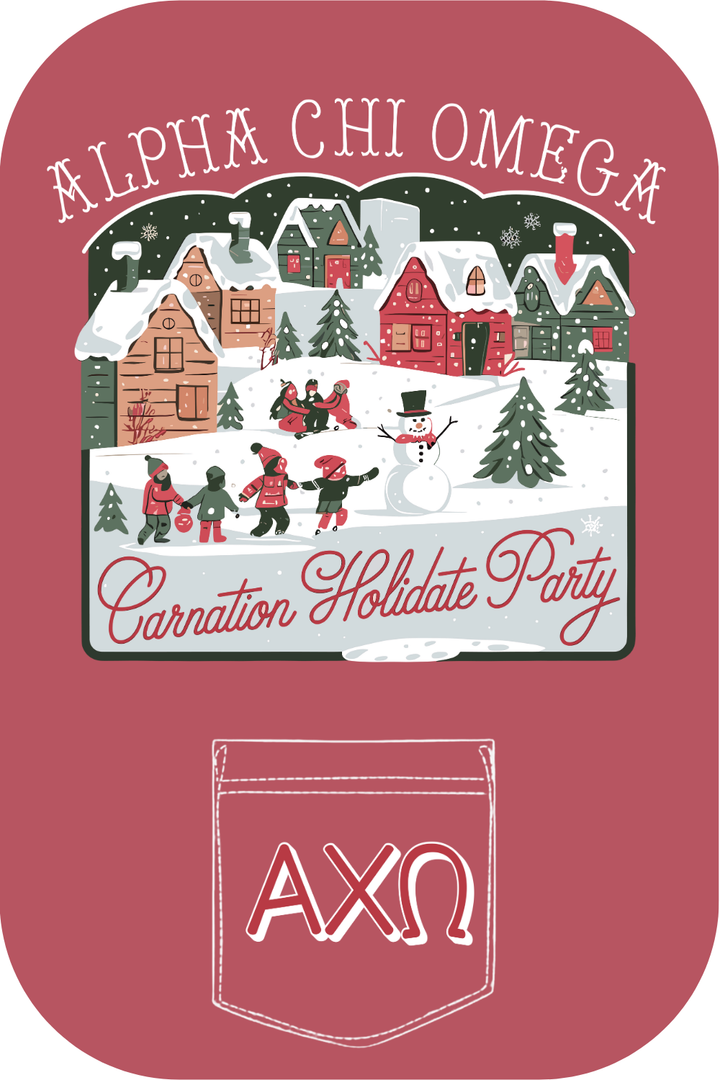 Custom Alpha Chi Omega Carnation Holidate Party