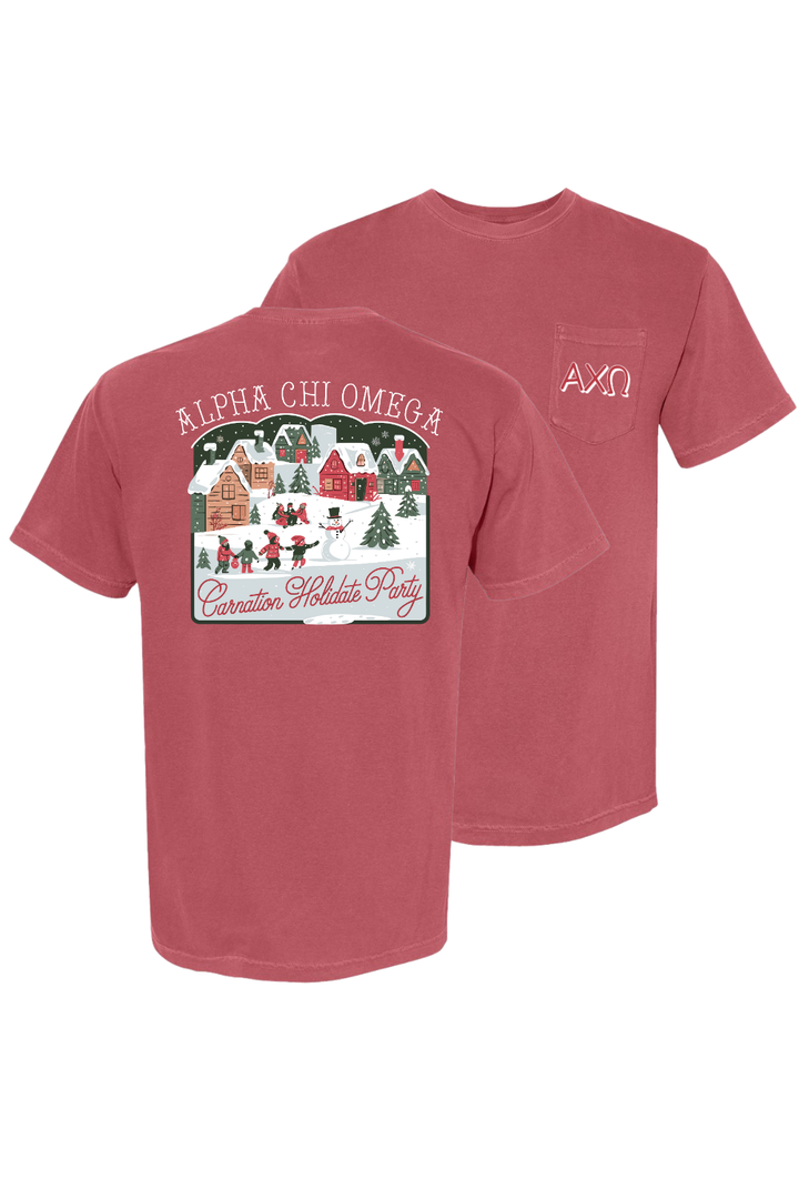 Custom Alpha Chi Omega Carnation Holidate Party