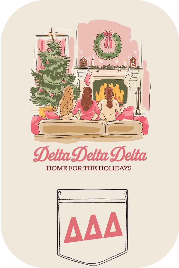 Custom Delta Delta Delta Home For The Holidays