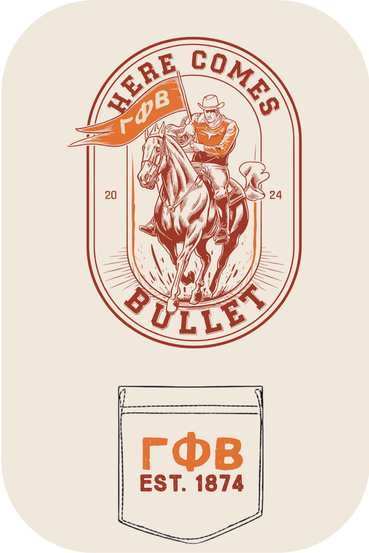 Custom Here Comes Bullet Gamma Phi Beta