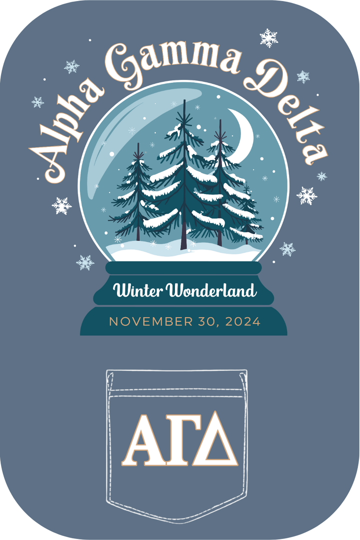 Custom Alpha Gamma Delta Winter Wonderland