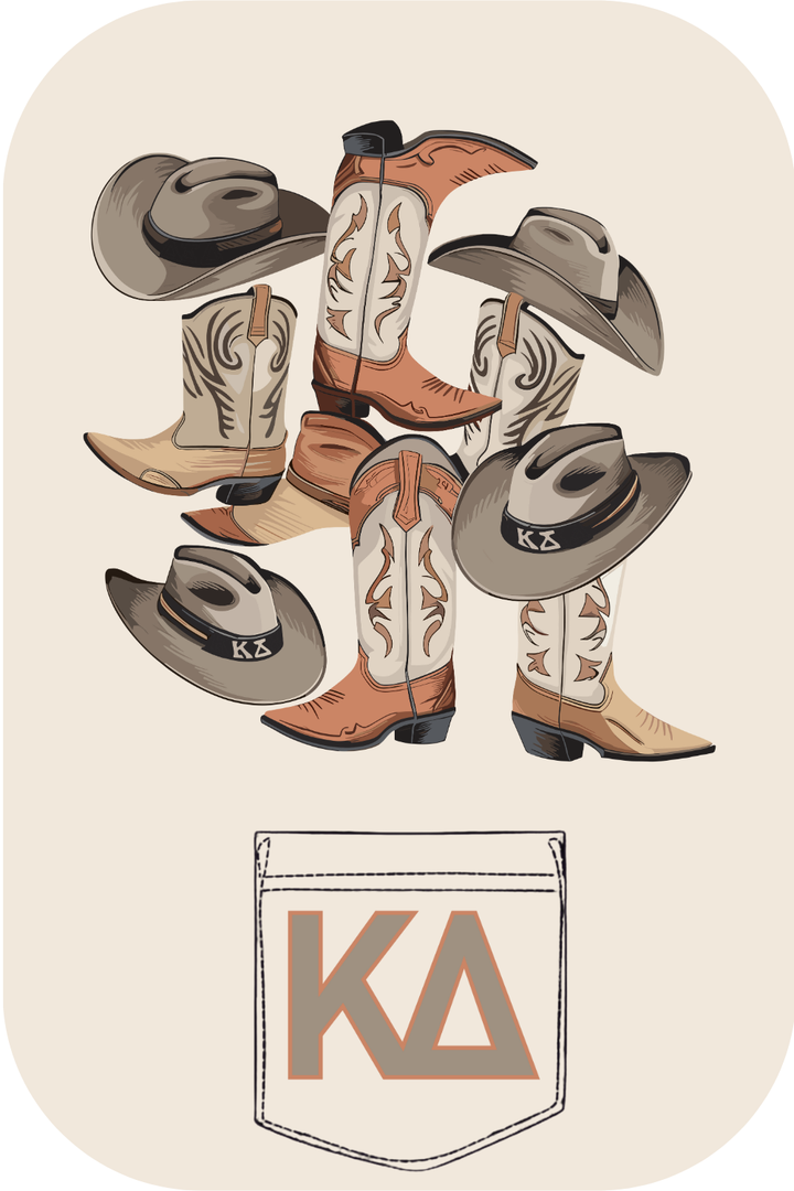 Custom Kappa Delta Cowboy Boots