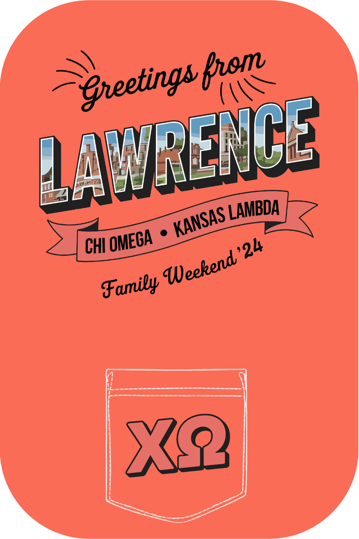 Custom Chi Omega Family Weekend