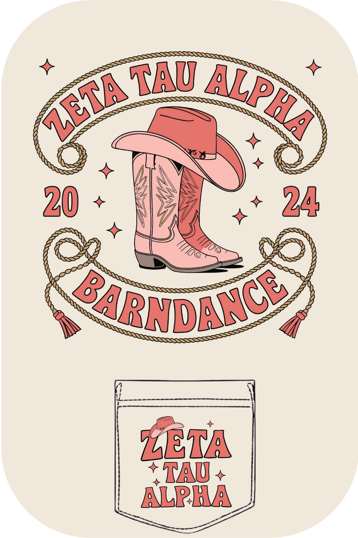 Custom Zeta Tau Alpha Barn Dance