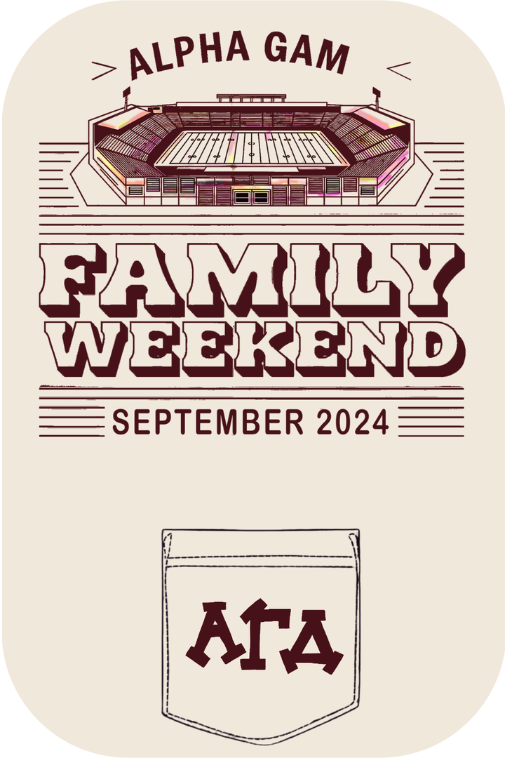 Custom Alpha Gam Family Weekend