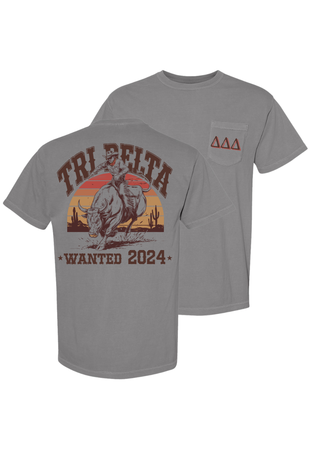 Custom Tri Delta Wanted Bull Ride