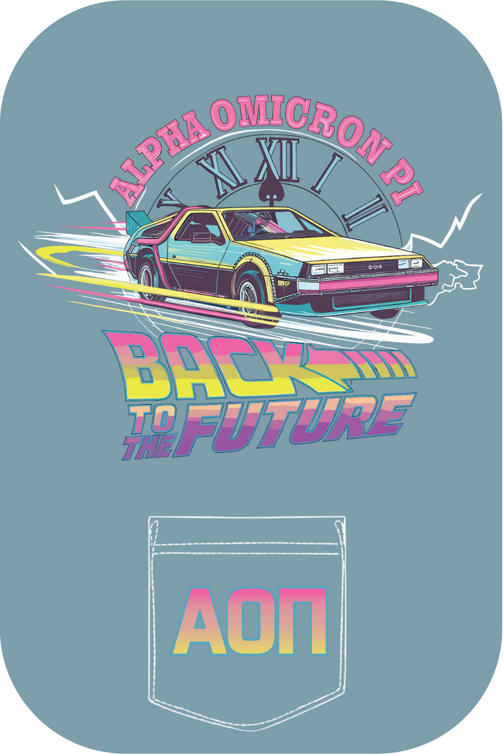 Custom Alpha Omicron Pi Back To The Future