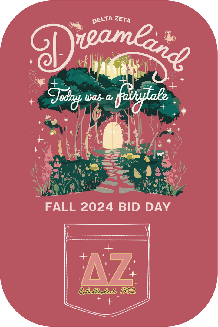 Custom Fall Bid Day Delta Zeta Dreamland