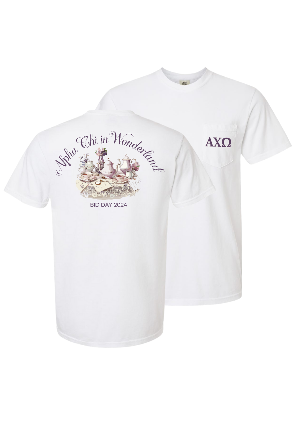 Custom Alpha Chi In Wonderland Bid Day