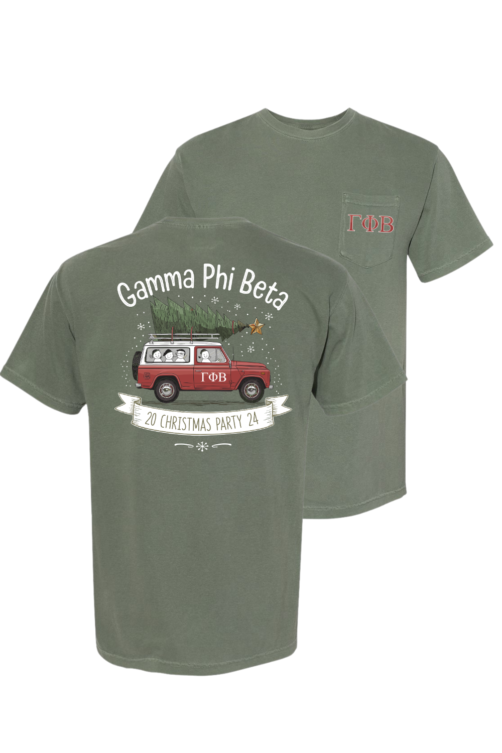 Custom Gamma Phi Beta Christmas Party