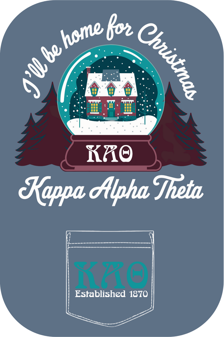 Custom I'll Be Home For Christmas Kappa Alpha Theta