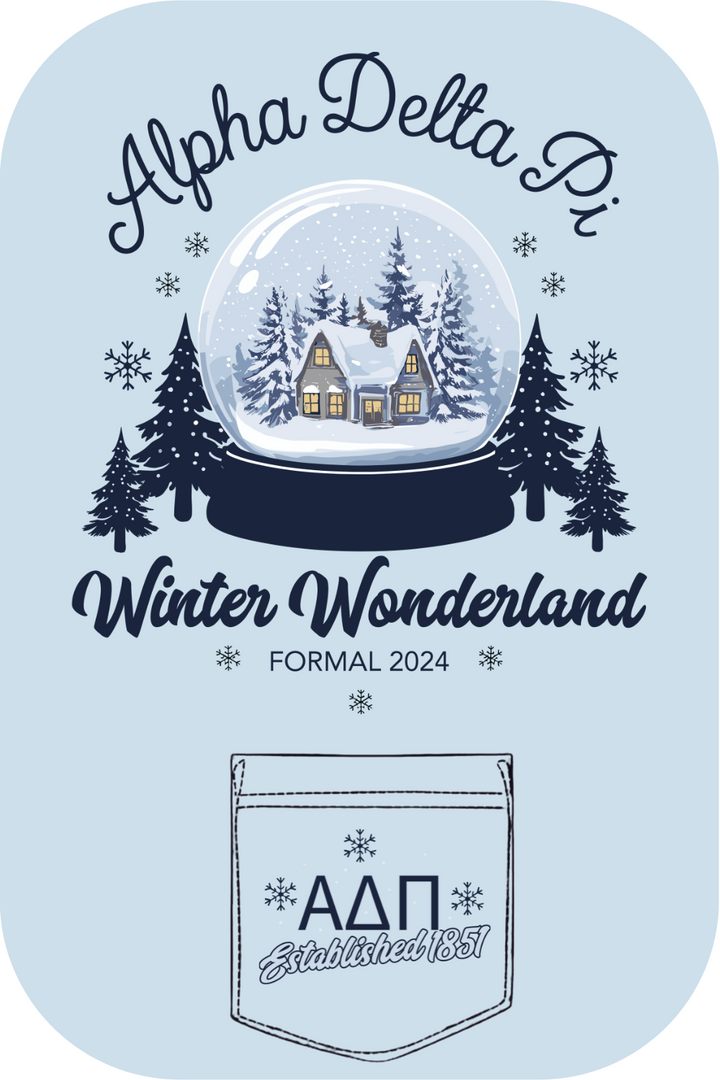 Custom Alpha Delta Pi Winter Wonderland