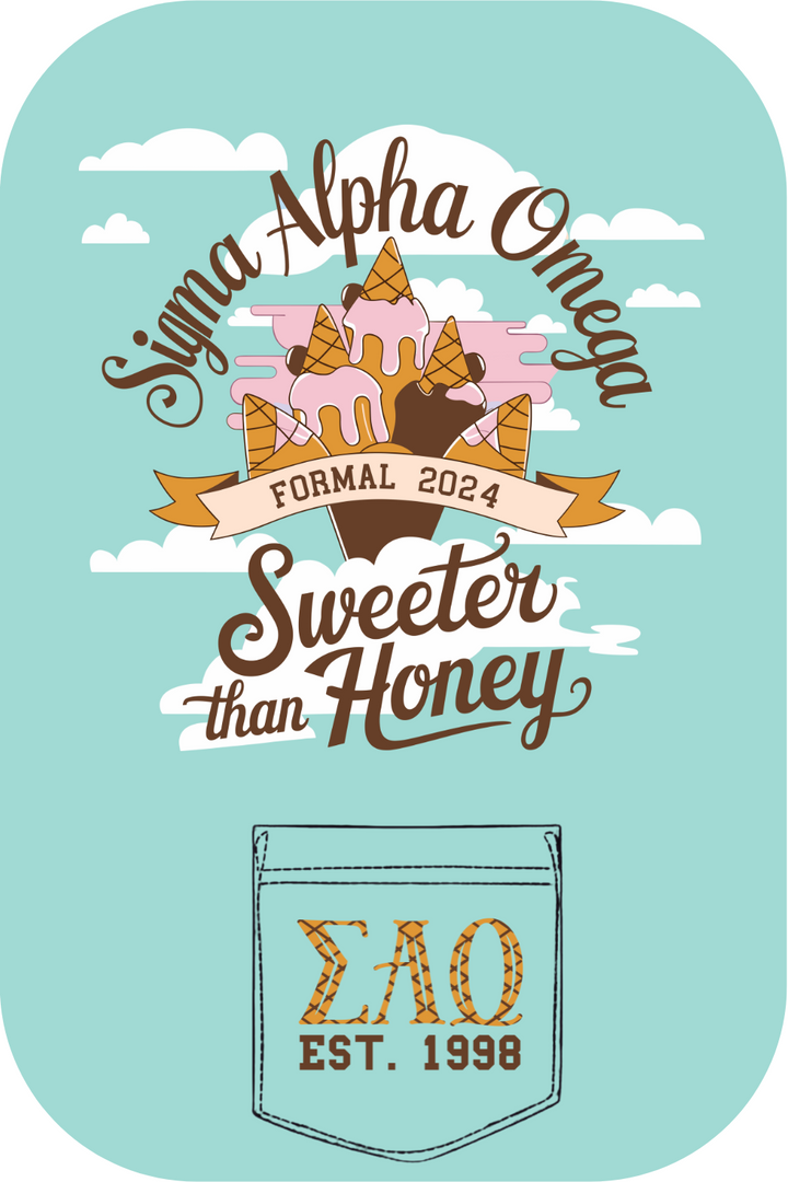 Custom Sigma Alpha Omega Sweeter Than Honey