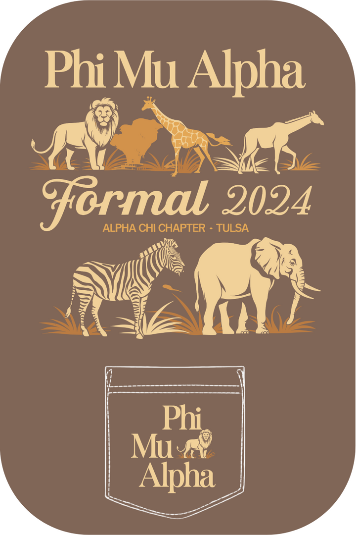 Custom Phi Mu Alpha Formal Wild Animals