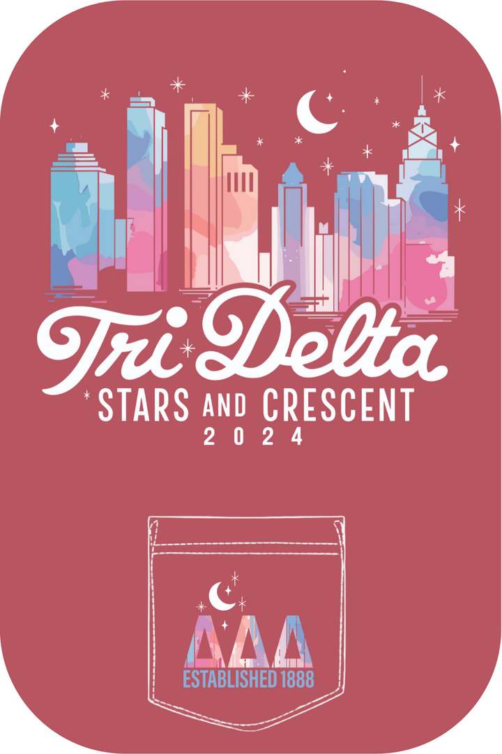 Custom Tri Delta Stars And Crescent