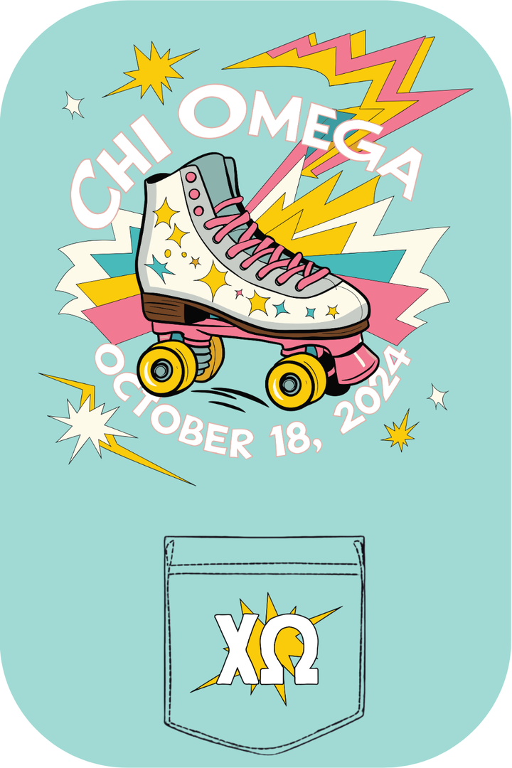 Custom Chi Omega Skate Shoes