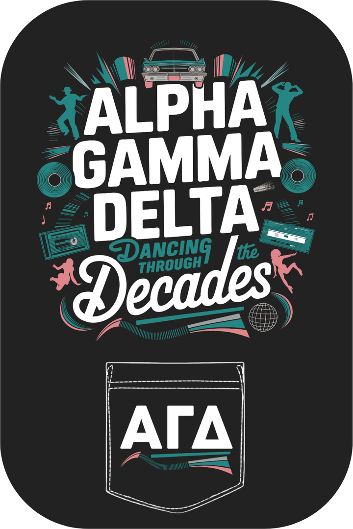 Custom Alpha Gamma Delta Dancing Through The Decades