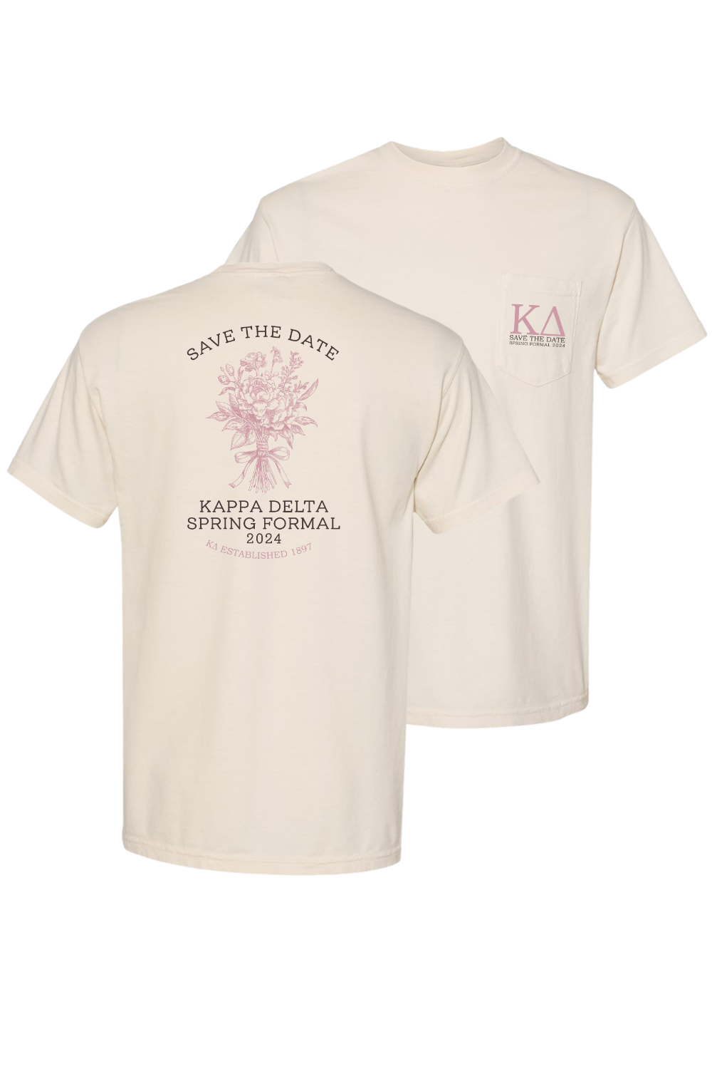 Custom Save The Date Kappa Delta Spring Formal