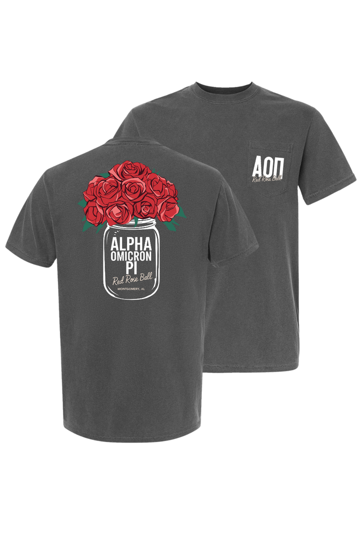 Custom Alpha Omicron Pi Red Rose Ball