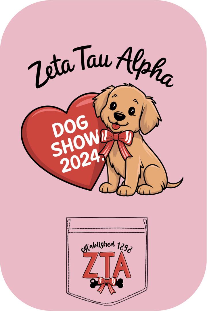 Custom Zeta Tau Alpha Dog Show Heart