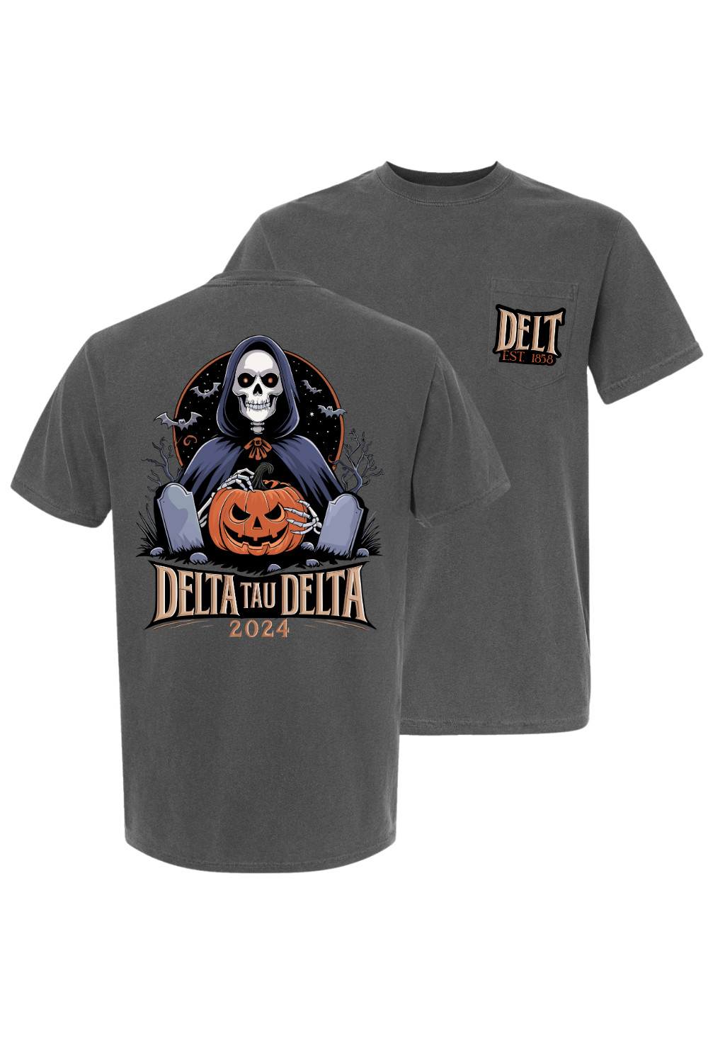 Custom Delta Tau Delta Spooky Skeleton