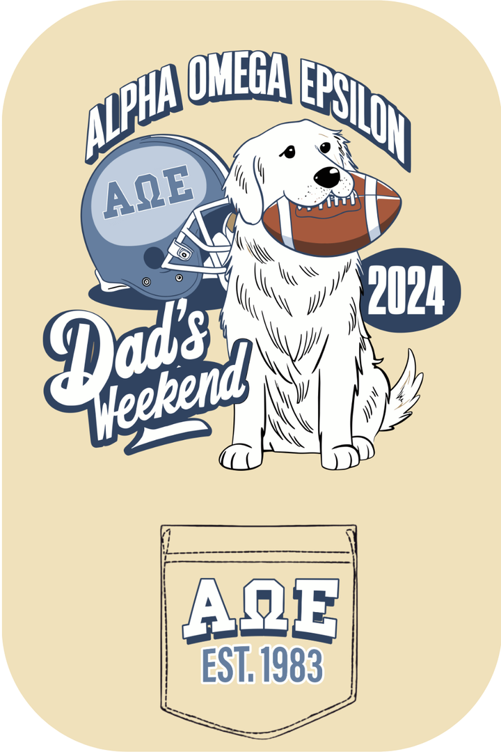 Custom Alpha Omega Epsilon Dad's Weekend