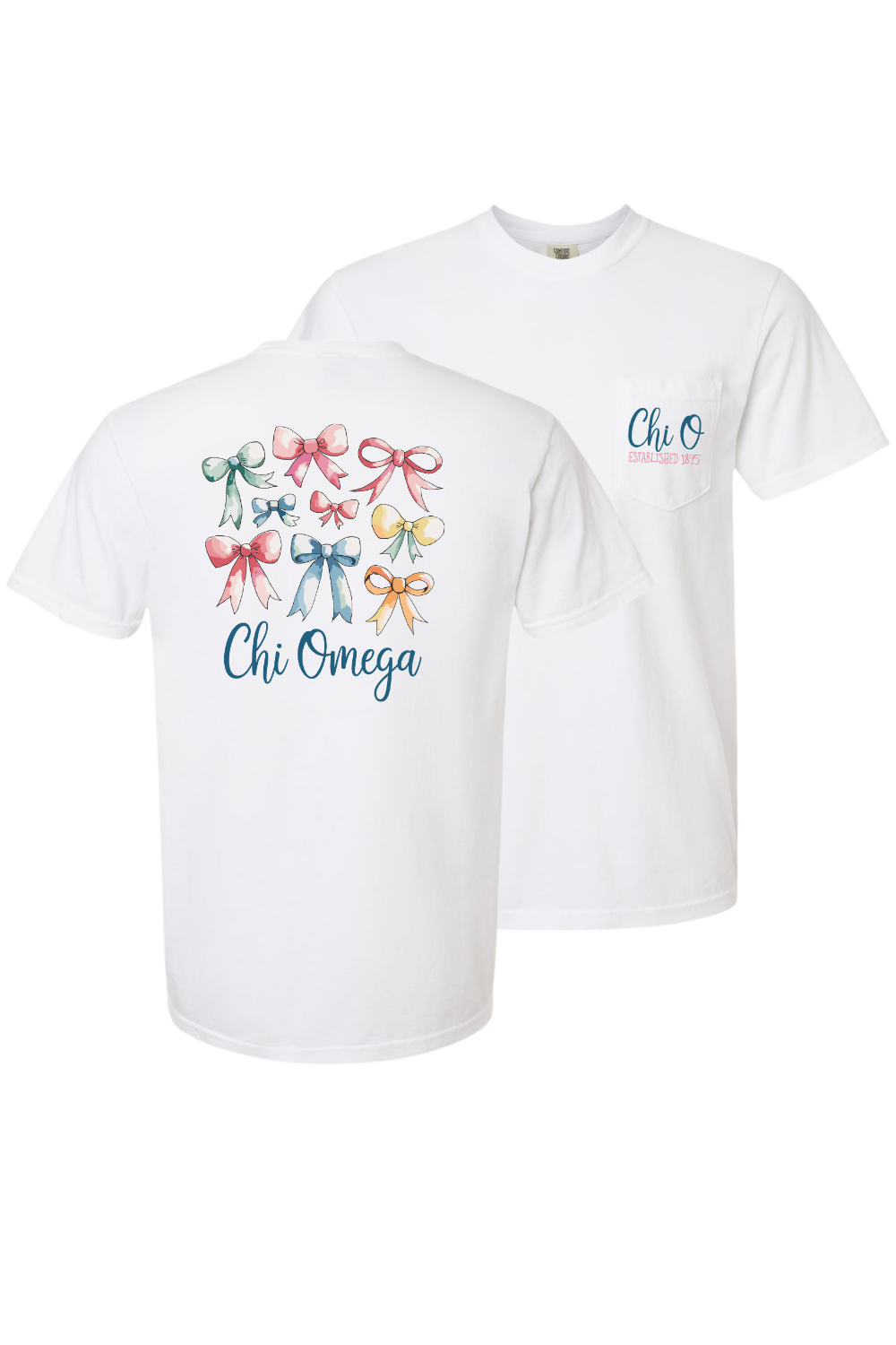 Custom Chi Omega Colorful Ribbon