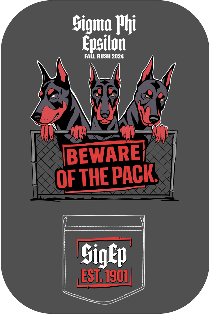 Custom Sigma Phi Epsilon Beware Of The Pack