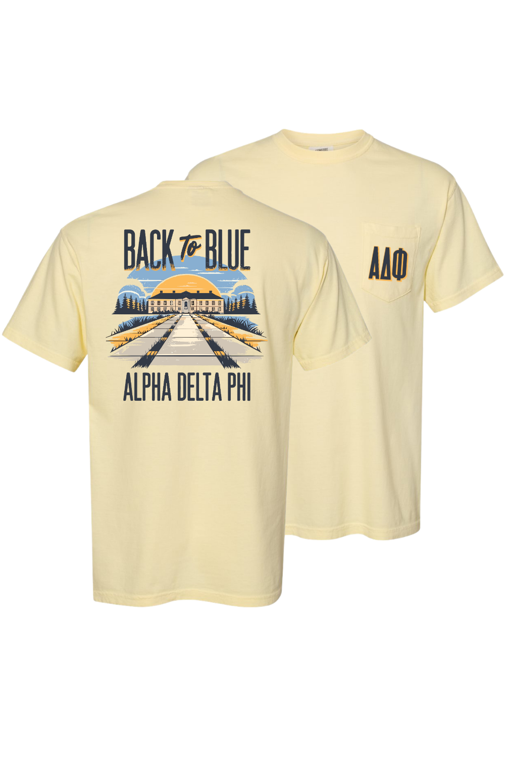 Custom Back To Blue Alpha Delta Phi