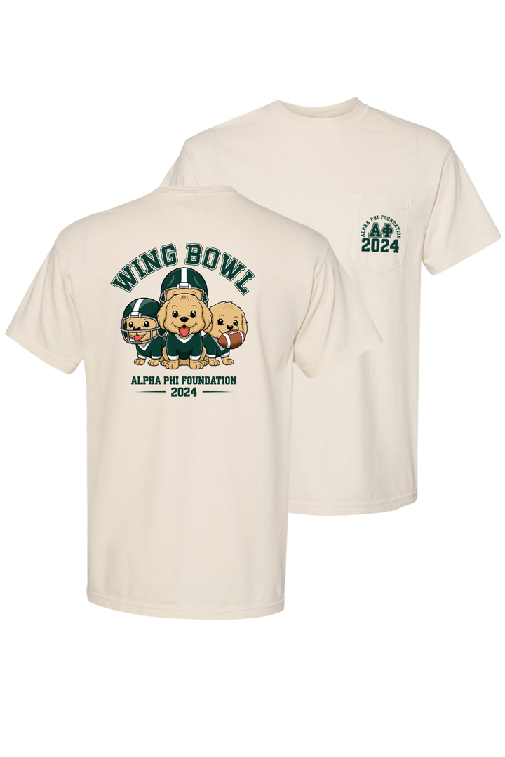 Custom Wing Bowl Alpha Phi Foundation Puppies