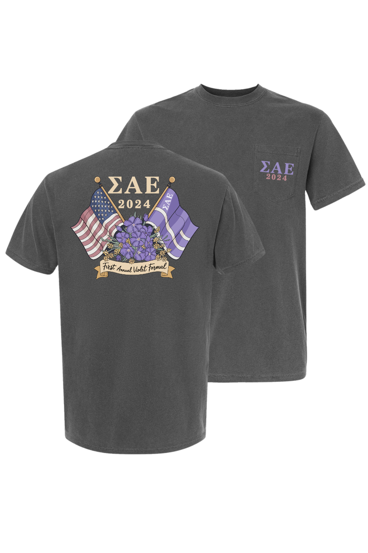 Custom Sigma Alpha Epsilon First Annual Violet Formal