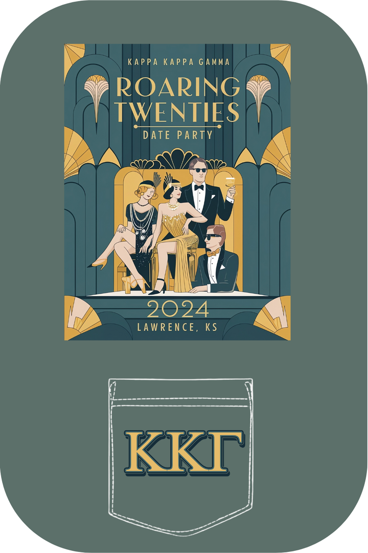 Custom Kappa Kappa Gamma Roaring Twenties Date Party