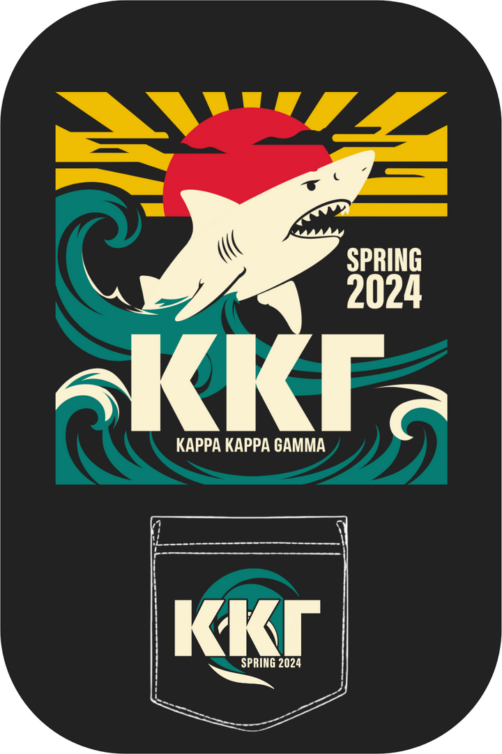 Custom Kappa Kappa Gamma Spring Shark Design