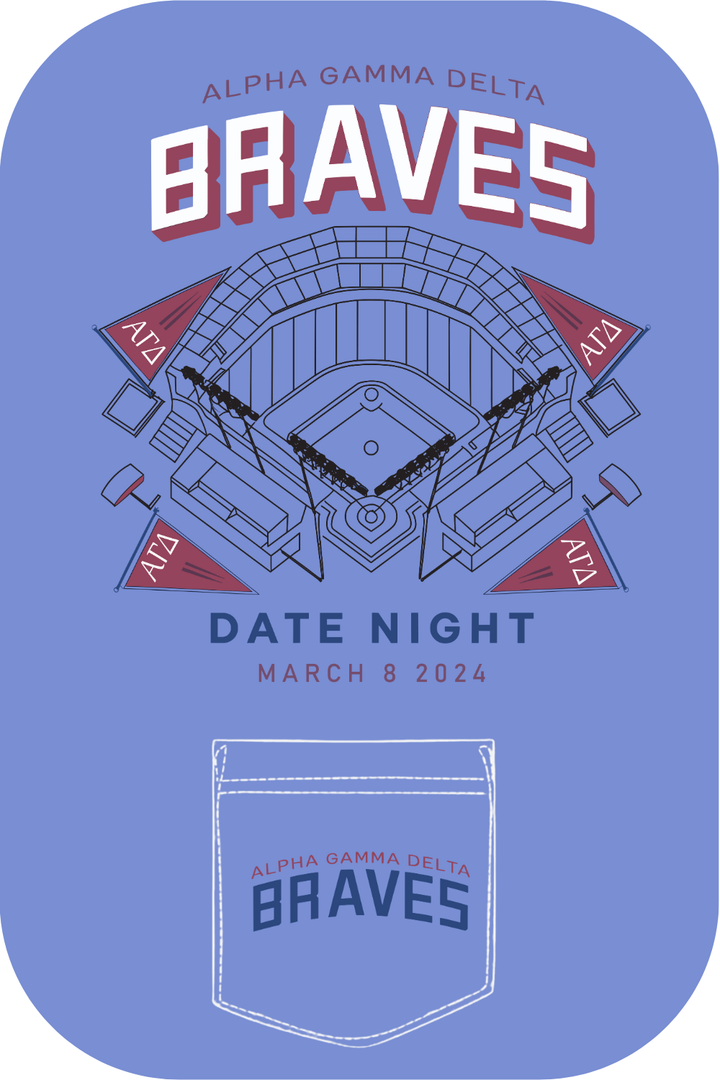 Custom Alpha Gamma Delta Braves Date Night