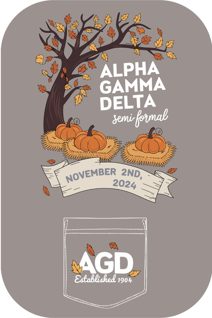 Custom Alpha Gamma Delta Semi Formal