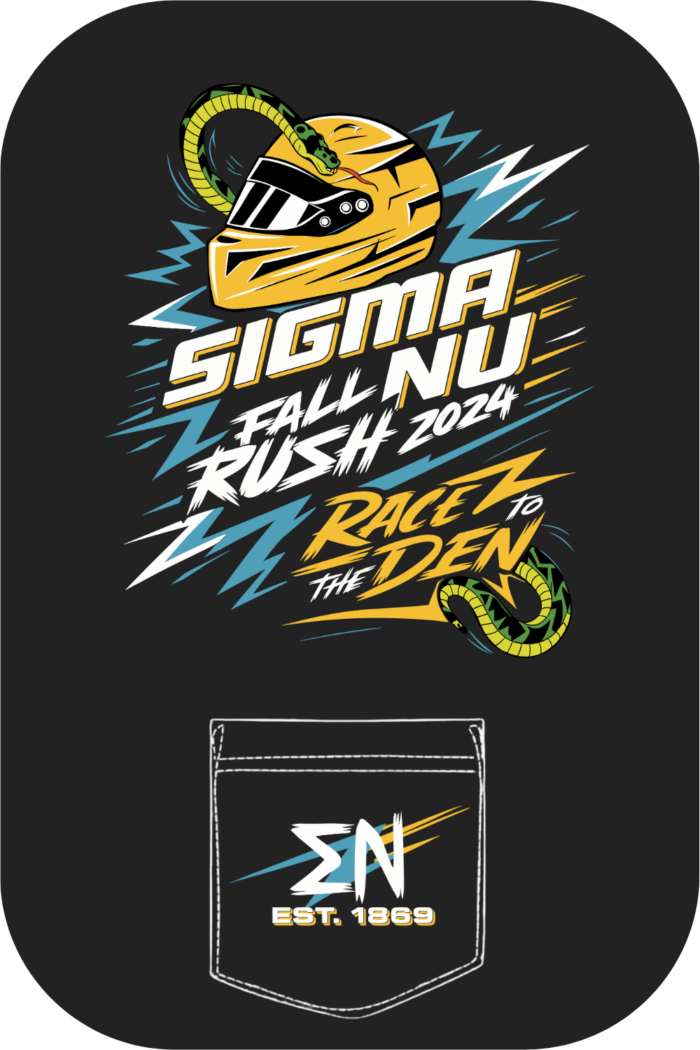 Custom Sigma Nu Fall Rush Race To The Den – Kite and Crest
