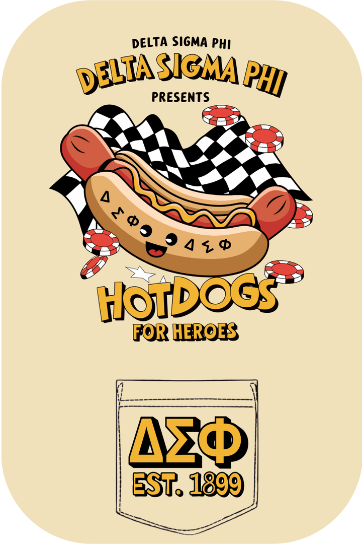 Custom Delta Sigma Phi Hotdogs For Heroes