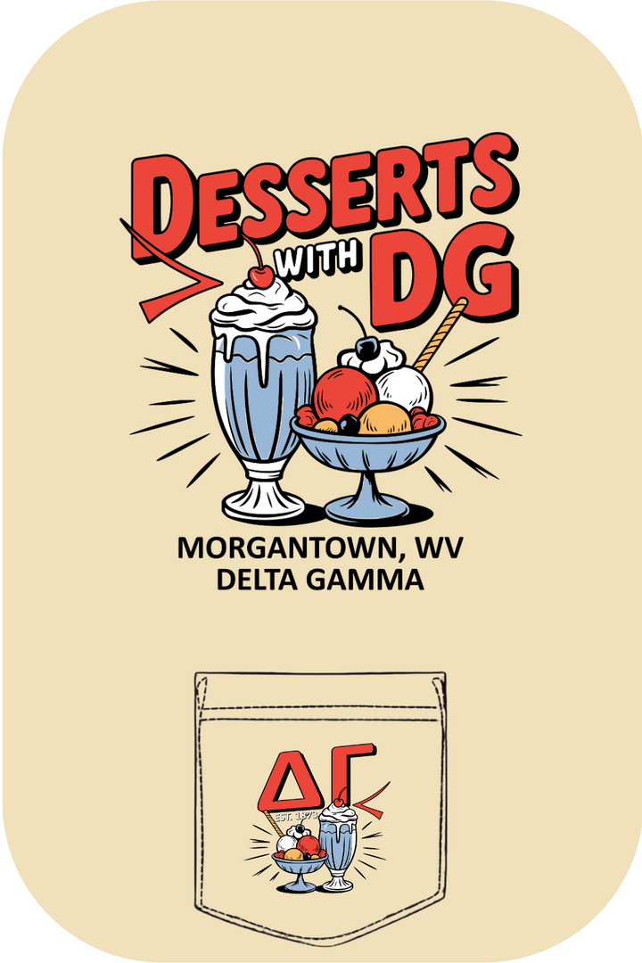 Custom Desserts With DG Morgantown Delta Gamma Ice Cream