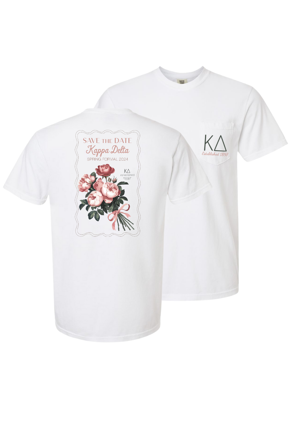 Custom Save The Date Kappa Delta Spring Formal