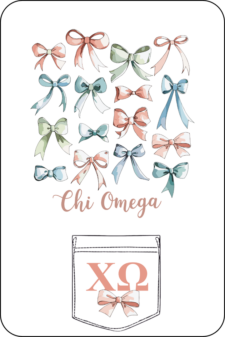 Custom Chi Omega Ribbons