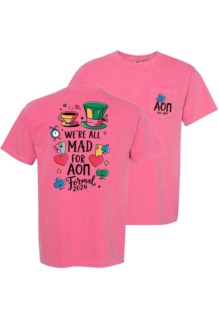 Custom We're All Mad For Alpha Omicron Pi Formal