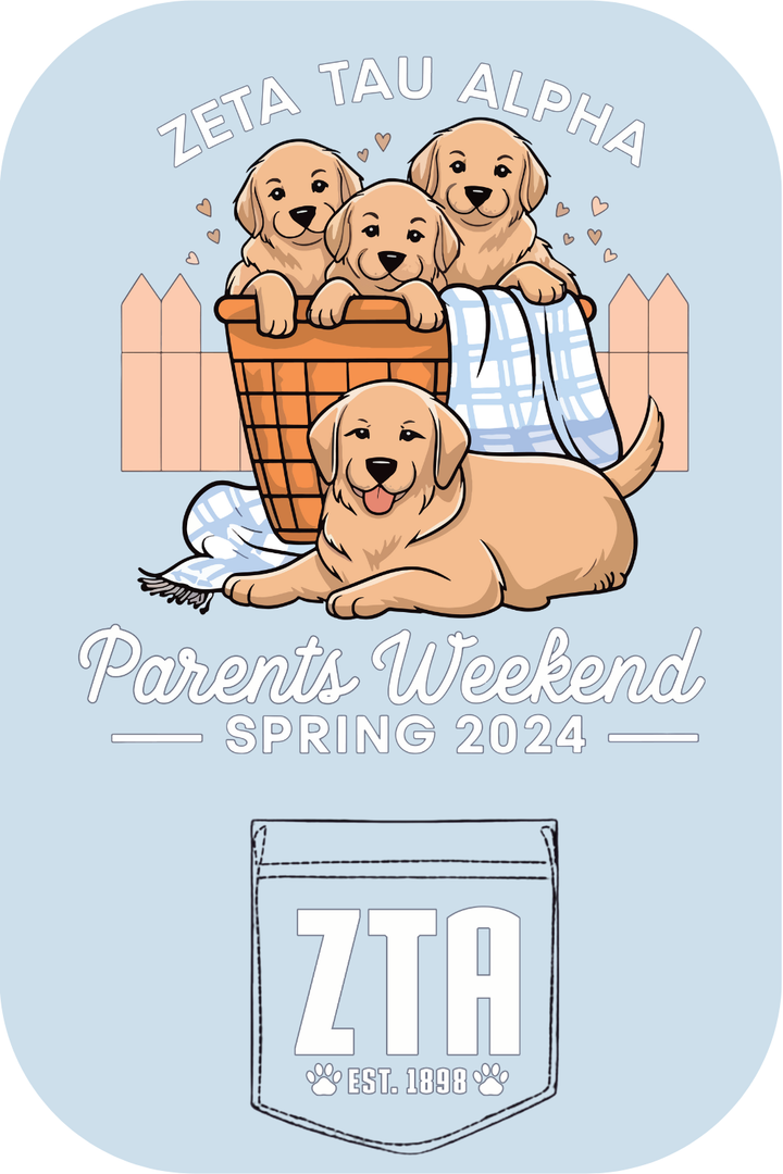 Custom Zeta Tau Alpha Parents Weekend Spring