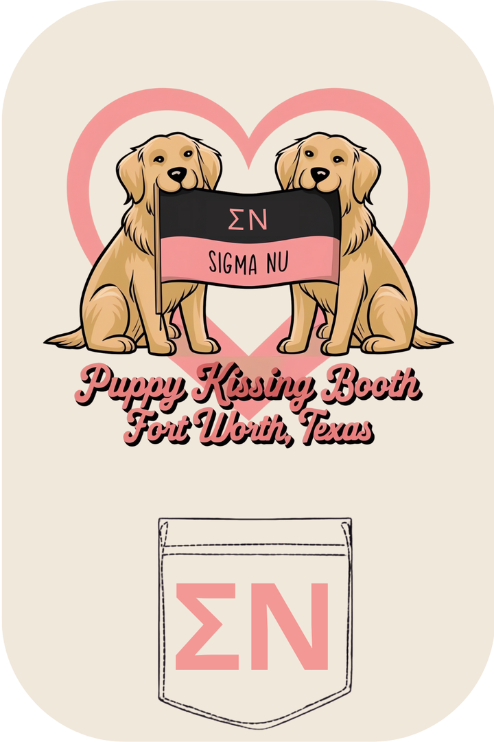 Custom Sigma Nu Puppy Kissing Booth