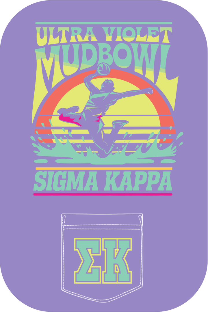 Custom Ultraviolet Mud Bowl Sigma Kappa