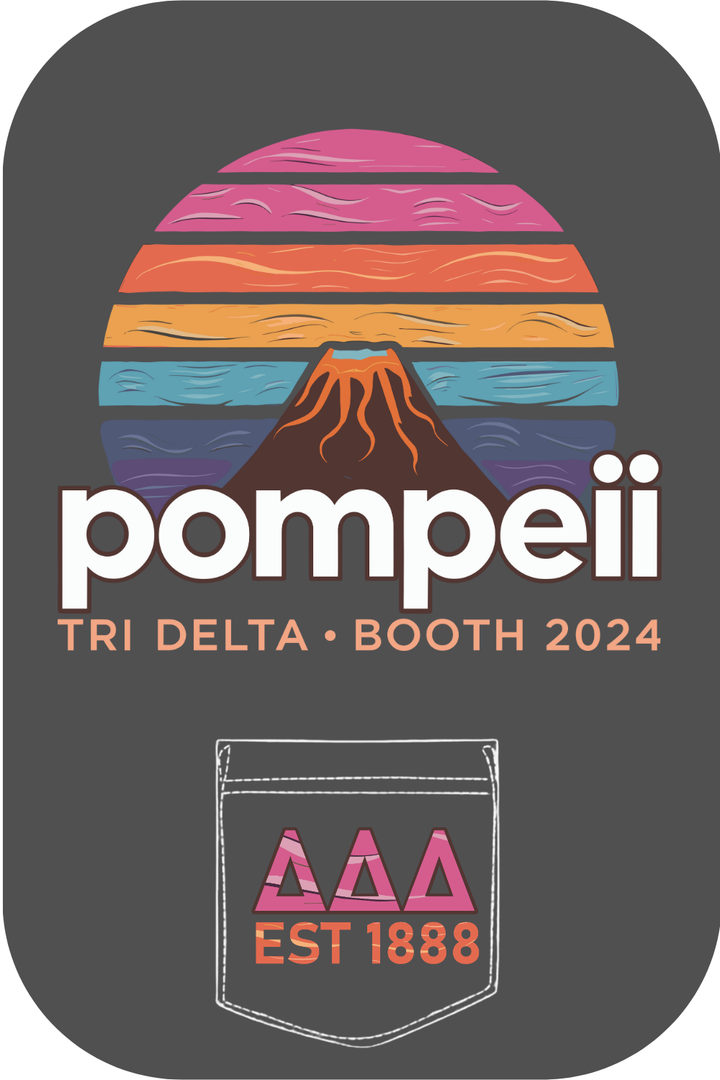 Custom Pompoeii Tri Delta Booth