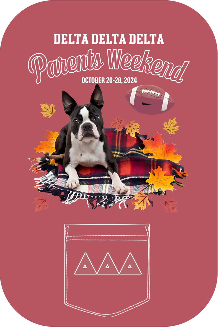 Custom Delta Delta Delta Parents Weekend