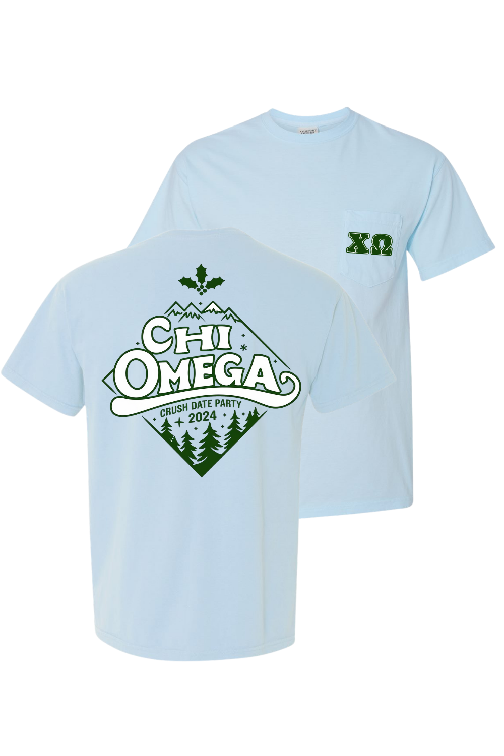 Custom Chi Omega Crush Date Party