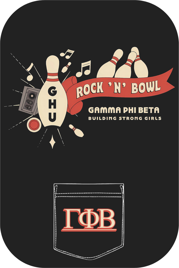 Custom Rock N' Bowl Gamma Phi Beta